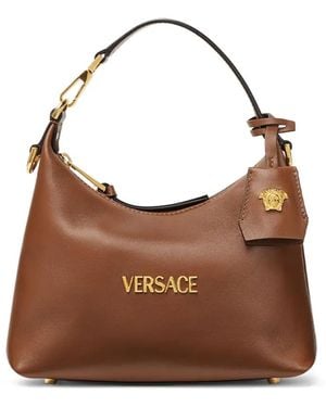 Versace タグ ホーボーバッグ - ブラウン