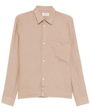Tintoria Mattei 954 Long-Sleeve Pocket Shirt - Natural