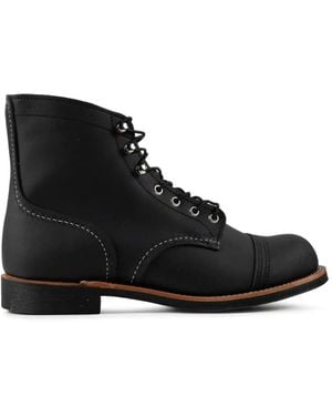 Red Wing Iron Ranger Leather Combat Boots - Black