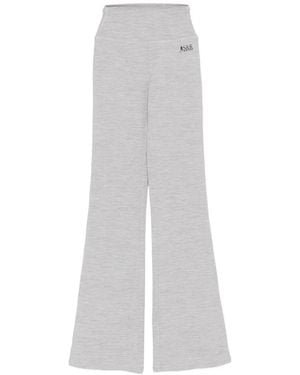 Sporty & Rich Logo-Print Flared Leggings - White