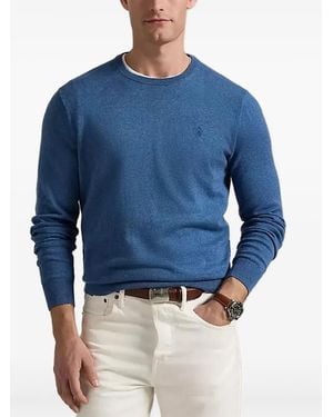 Polo Ralph Lauren Pull À Logo Brodé - Bleu