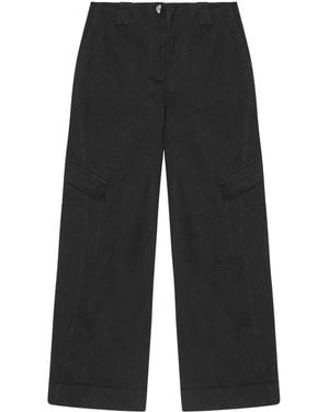 Ganni Wide-Leg Trousers - Black