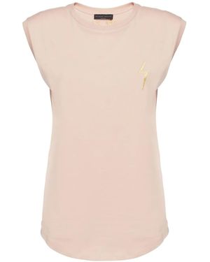 Giuseppe Zanotti Ursella Logo-Print Cotton Tank Top - Natural