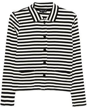 agnès b. Striped T-Shirt - Black