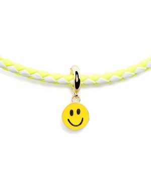 Lauren Rubinski 14Kt Smiley Face Cord Necklace - White