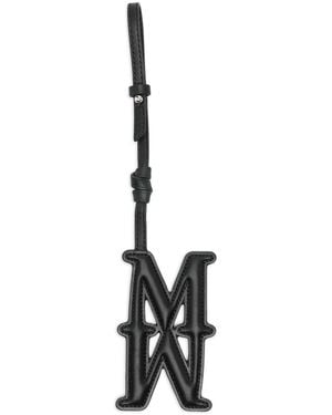 Max Mara Leather Bag Charm - Black