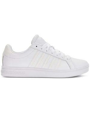 K-swiss Logo-Embroidered Sneakers - White