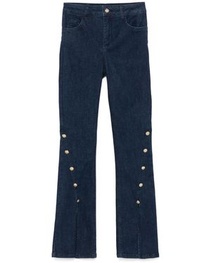 Liu Jo Vaqueros con botones decorativos - Azul