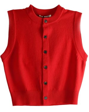 AURALEE Button-Closure Cardigan - Red