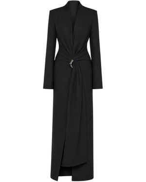 Chats by C.Dam Draped Coat - Black