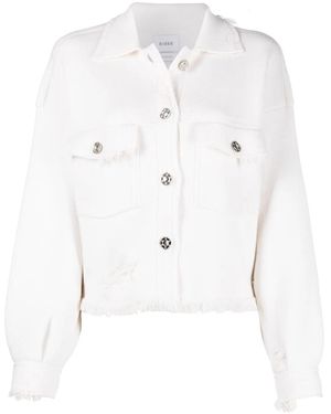 Barrie Fringed Denim Jacket - White