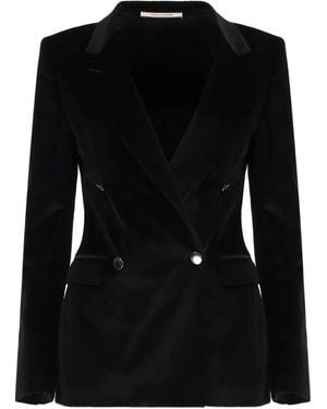 Tagliatore Double-Breasted Velvet Jacket - Black