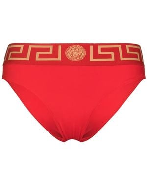 Versace Bikinislip Met Greca-Print - Rood