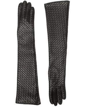 Manokhi Woven Long Gloves - Black