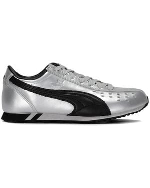 PUMA Metallic Leren Sneakers Met Strepen - Wit