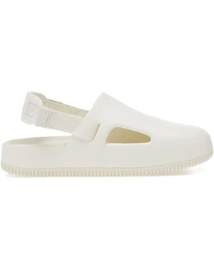 Nike Debossed-Logo Slingback Mules - White