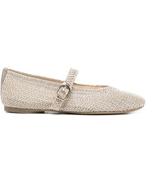 Tamaris Buckle-Strap Ballet Flats - White