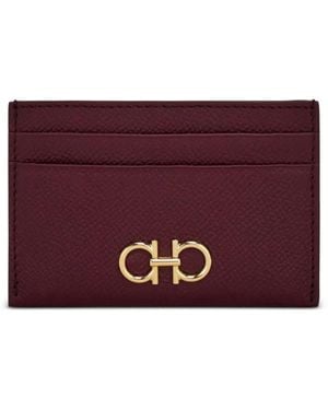 Ferragamo Gancini Kartenetui aus Leder - Lila