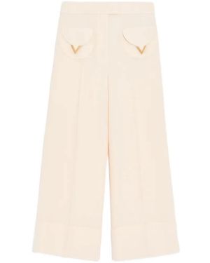 Valentino Garavani Crepe Couture Trousers - White
