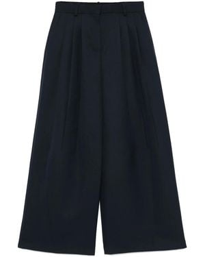 Theory Tapered High-Waisted Trousers - Blue
