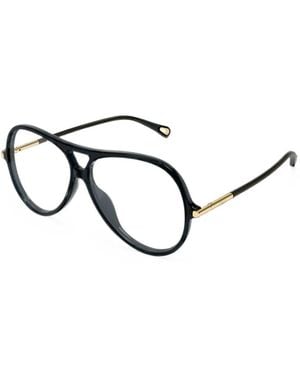 Chloé Pilot-Frame Glasses - Black