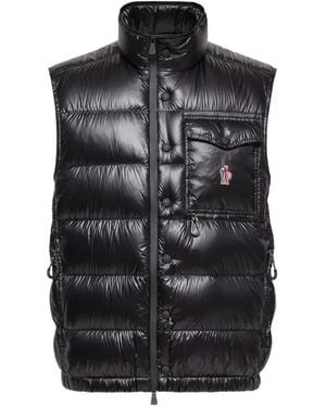 Moncler Logo-Patch Padded Vest - Black