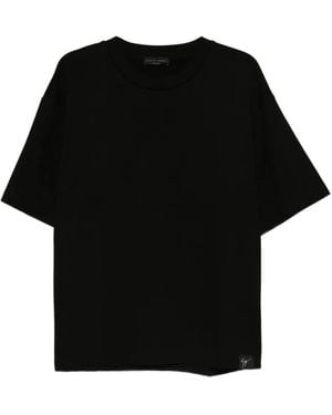 Giuseppe Zanotti Organic-Cotton Crew-Neck T-Shirt - Black