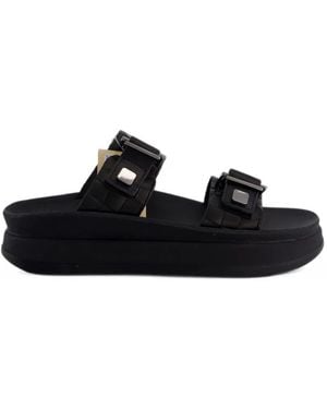 FANTASY SANDALS Adelita Buckle-Fastening Platform Sandals - Black