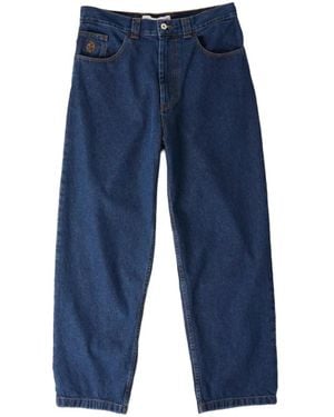 POLAR SKATE Big Boy Embroidered Jeans - Blue