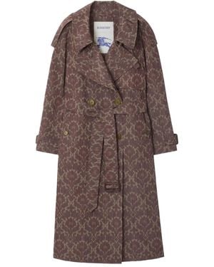 Burberry バロックプリント ベルテッド コート - ブラウン