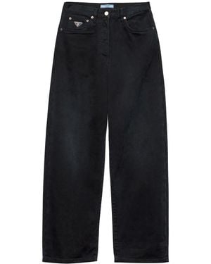Prada Wide-Leg Selvedge Jeans - Blue