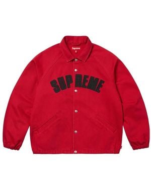 Supreme Arc Coaches Denim Jacket - Red
