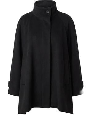 Tagliatore Leila Raglan-Sleeve Coat - Black
