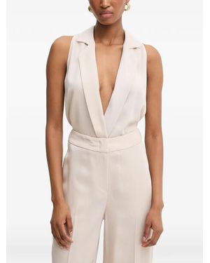 SIMONA CORSELLINI V-Neck Jumpsuit - White