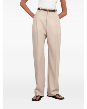 Wardrobe NYC Pleated Wool Trousers - Natural