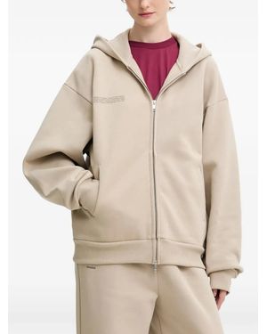 PANGAIA Logo-Detail Hoodie - Natural