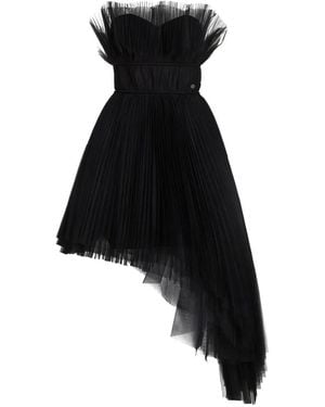 KARL LAGERFELD Asymmetric Tulle Dress - Black