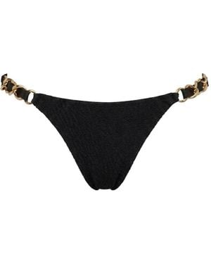 Beach Bunny Brynn Chain-Detail Bikini Bottoms - Black
