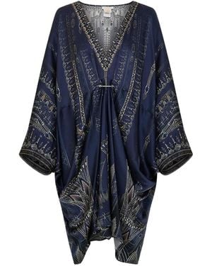 CAMILLA Embellished Kaftan Dress - Blue