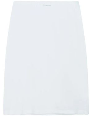 Jil Sander Logo-Detail Midi Skirt - White