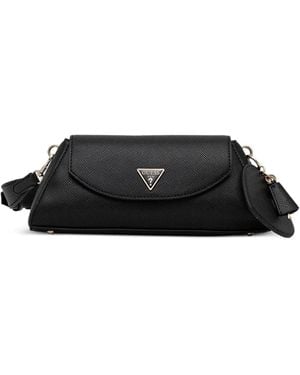 Guess Bolena Logo-Plaque Crossbody Bag - Black