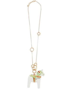 DSquared² Horse-Pendant Necklace - White