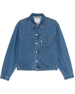 Arte' Veste En Jean À Poches Plaquées - Blue