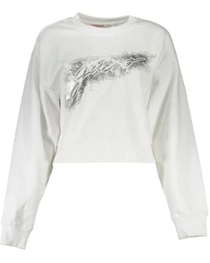 Guess Logo-print cropped sweater - Weiß