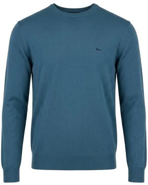 Harmont & Blaine Logo-Embroidered Sweater - Blue