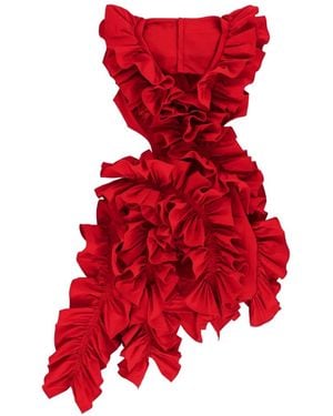 AKNVAS Ruffled Mini Dress - Red