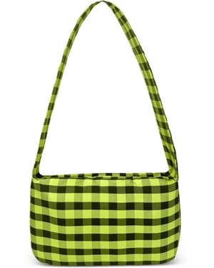 Coa Nyc Schultertasche mit Vichy-Karo - Grün