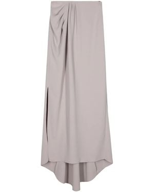 Elisabetta Franchi Draped Maxi Skirt - Grey