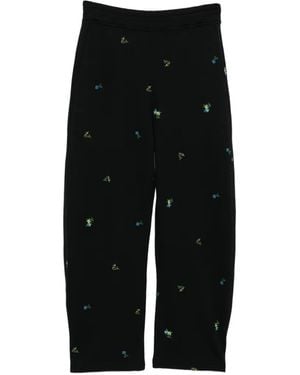 JNBY Broek Met Geborduurde Bloemen - Zwart