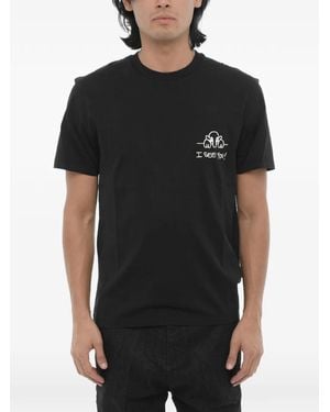 Neil Barrett See You Logo-Print Slim-Fit T-Shirt - Black